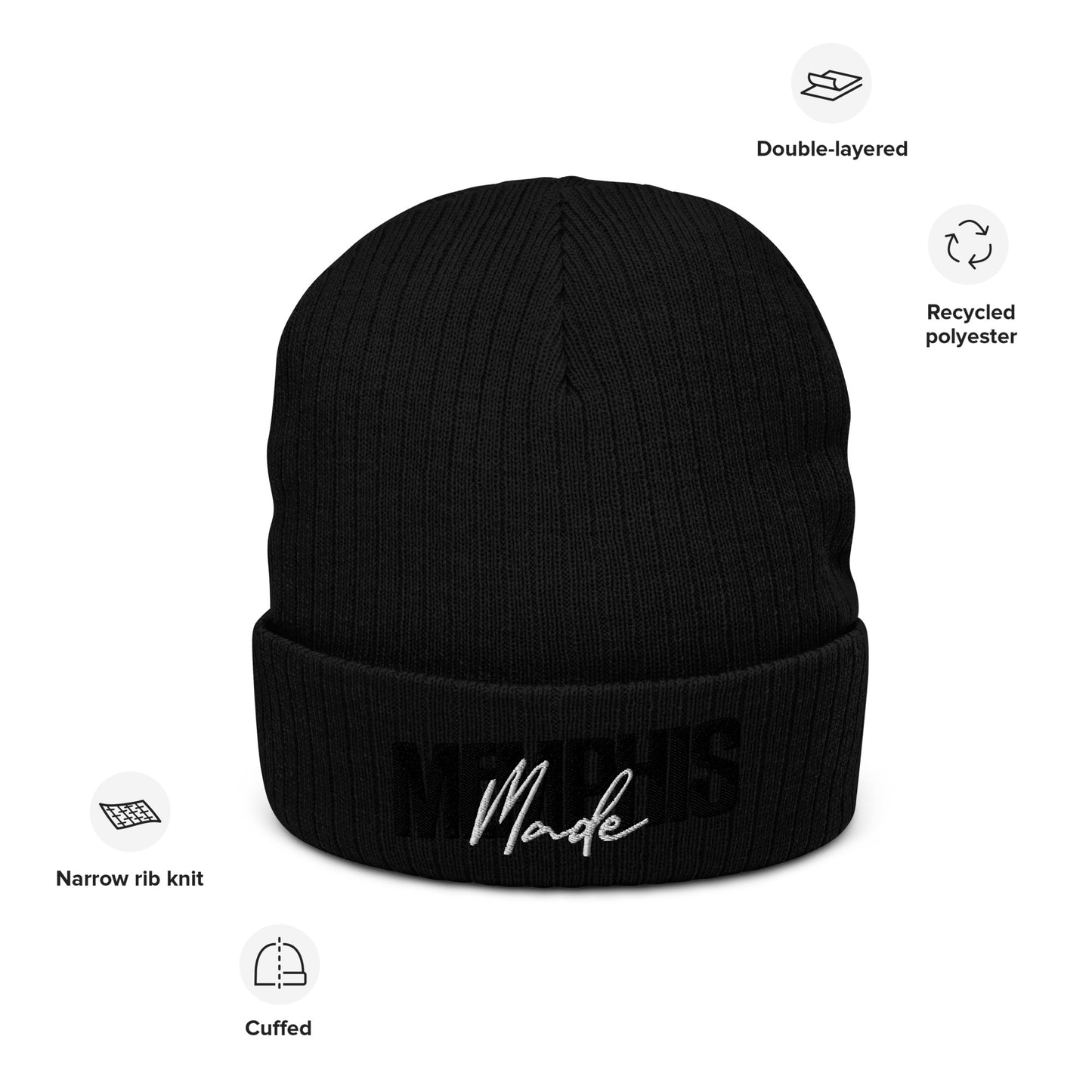 Memphis Made Ribbed Knit Beanie